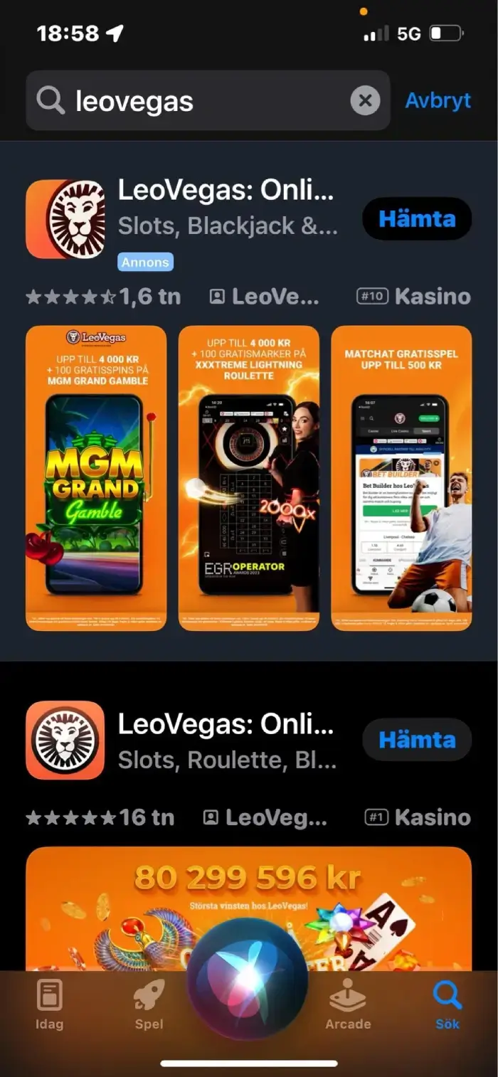 Leovegas iOS